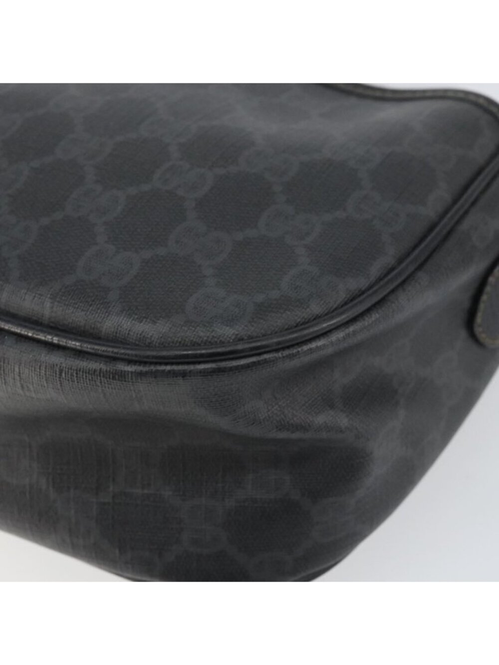 Authentic GUCCI GG Supreme Web Sherry Line Bag PVC Black Gold 89 02 077 - Picture 7 of 16